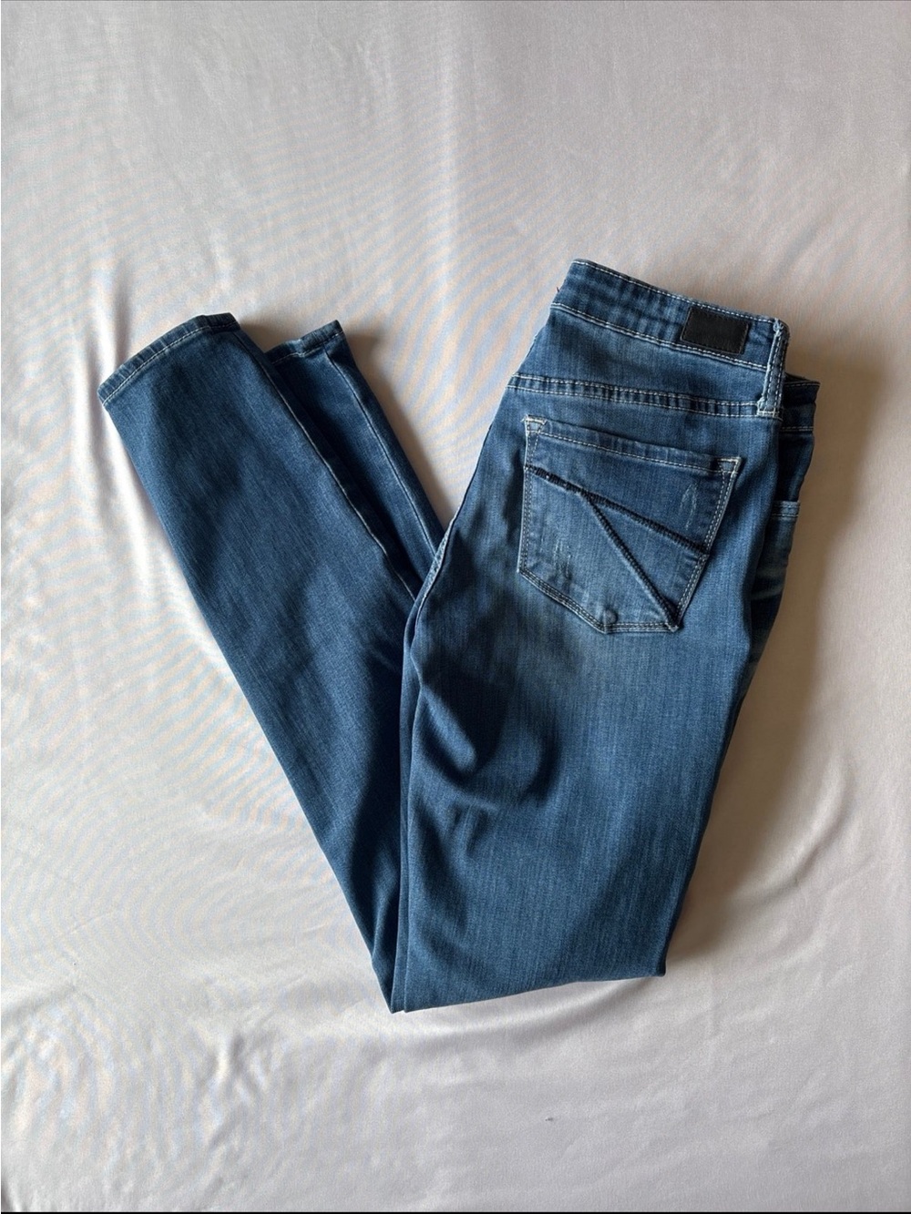 Dear John Slim Skinny Jeans in Medium Blue Wash